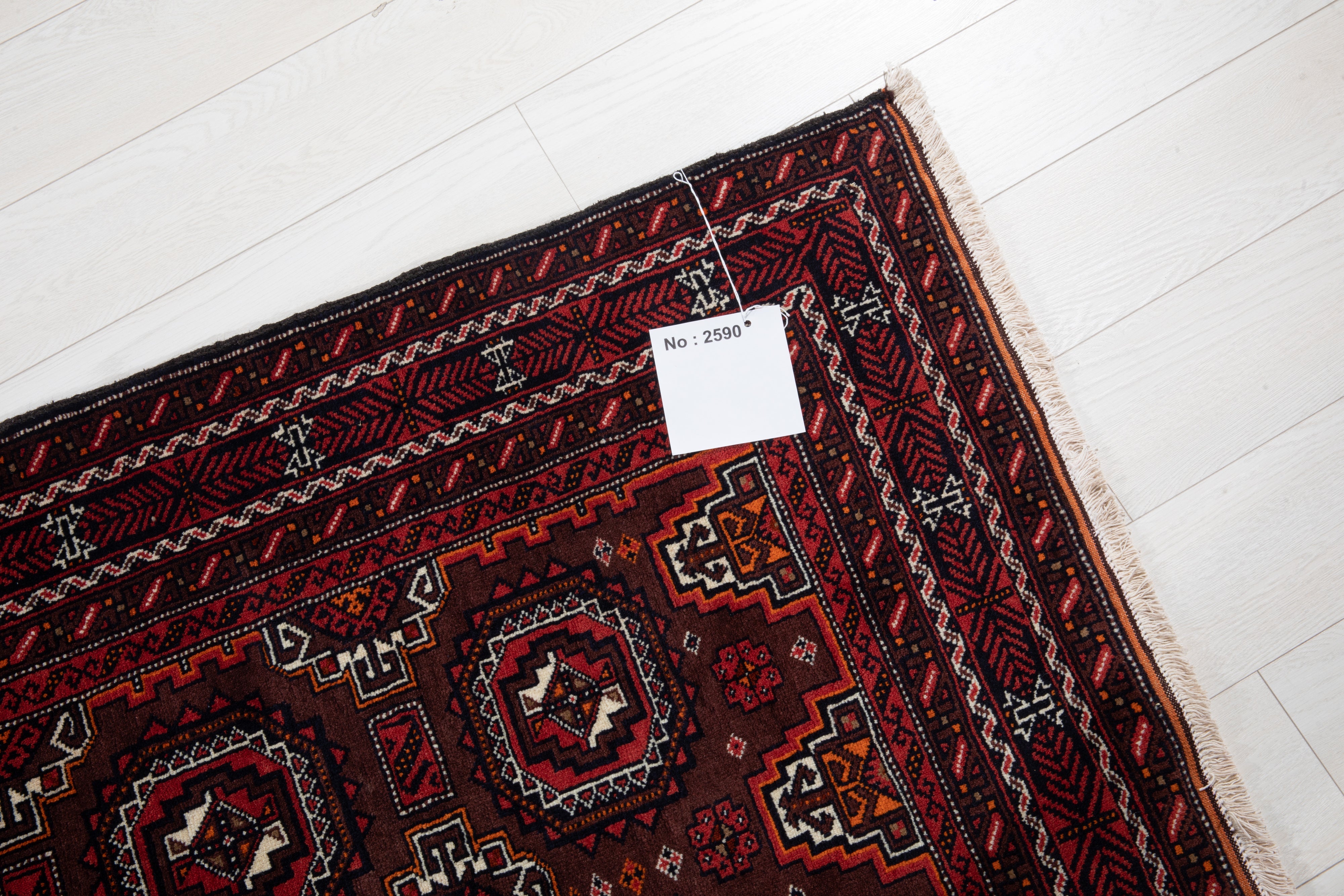 Hand-Knotted Vintage Wool Area Rug – 6' 8" x 3' 6" (203 x 106 cm) - Yasi & Fara