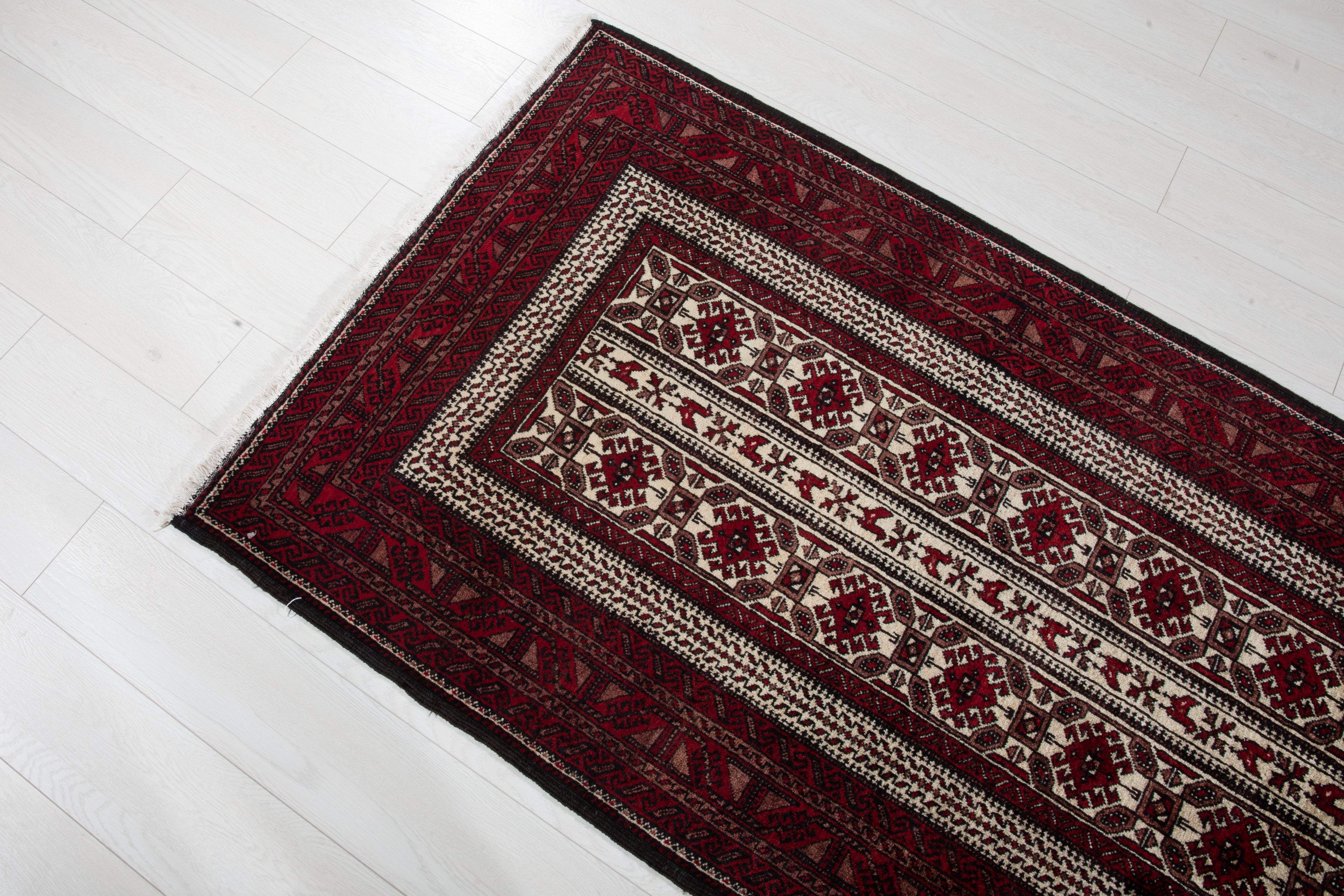 Hand-Knotted Vintage Wool Area Rug – 5' 10" x 3' 2" (178 x 97 cm) - Yasi & Fara