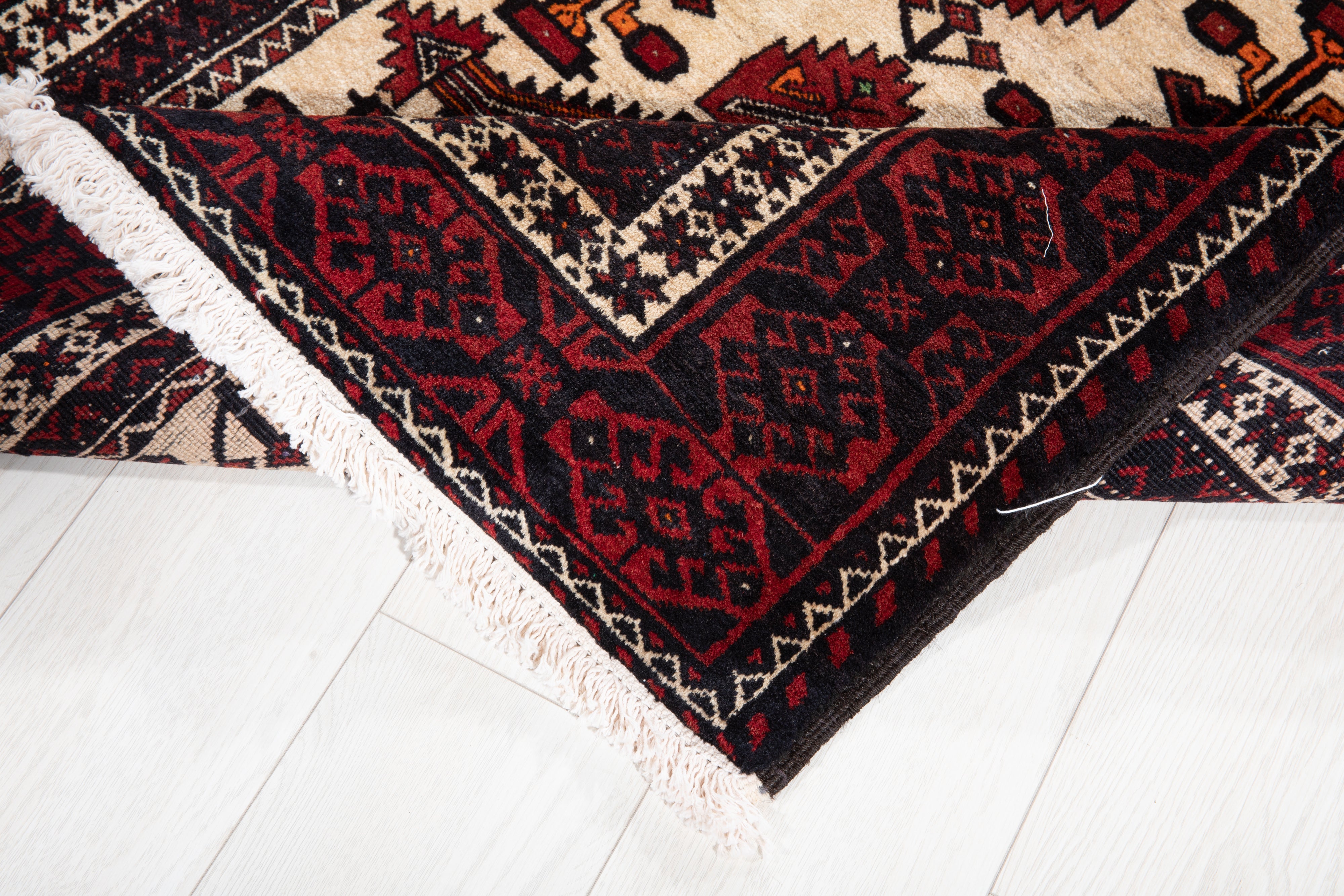 Hand-Knotted Vintage Wool Area Rug – 6' 7" x 3' 4" (201 x 103 cm) - Yasi & Fara