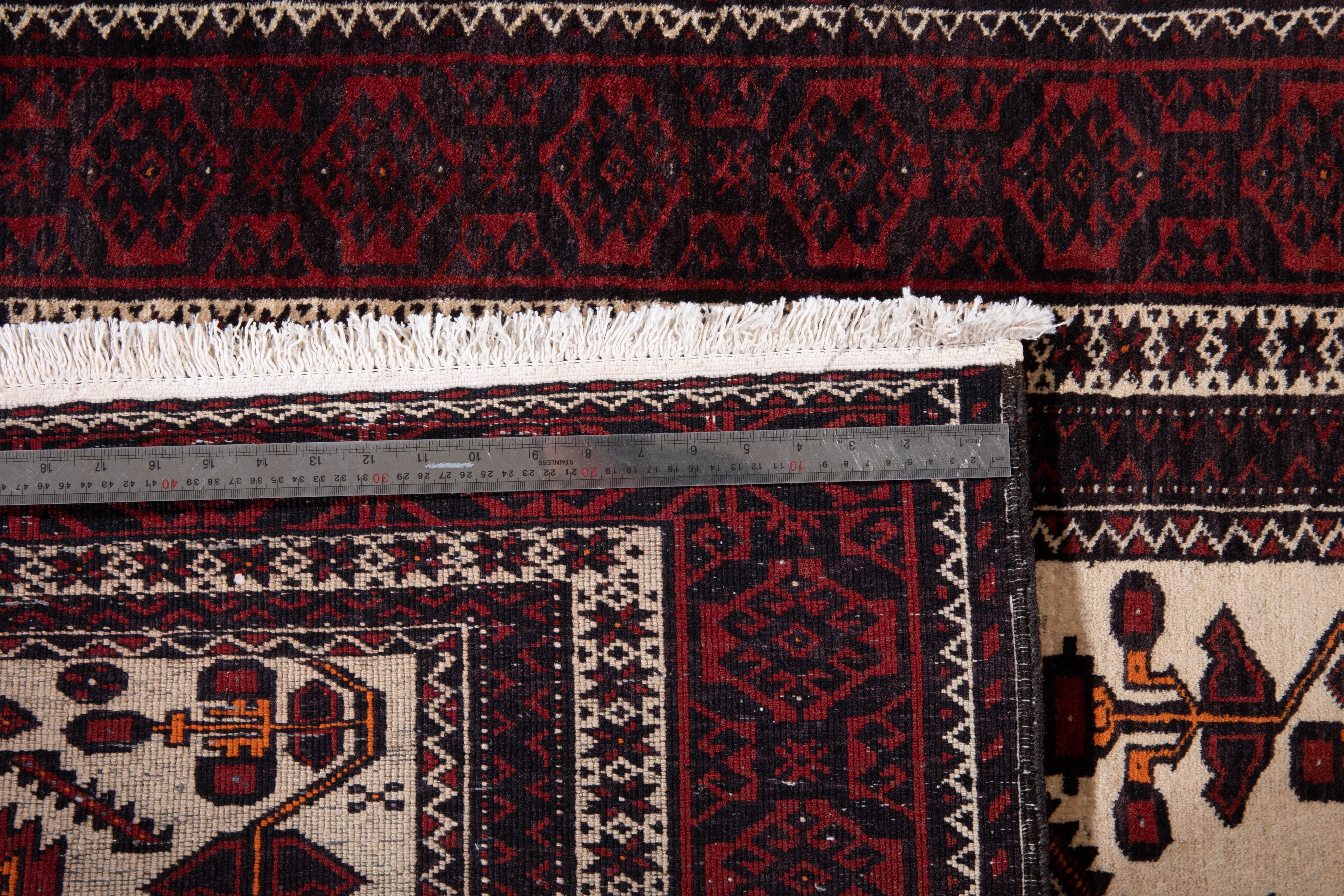 Hand-Knotted Vintage Wool Area Rug – 6' 7" x 3' 4" (201 x 103 cm) - Yasi & Fara