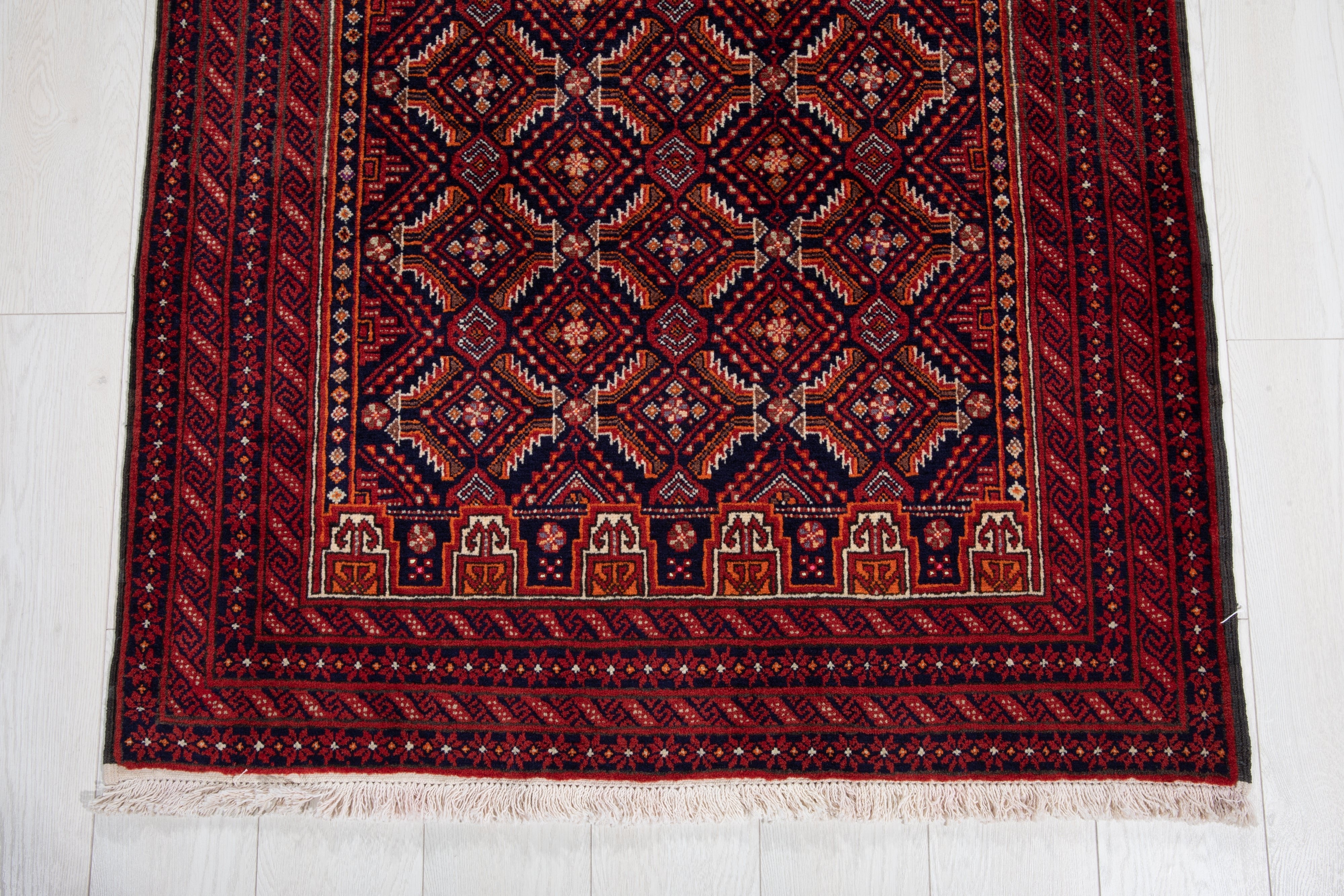 Hand-Knotted Vintage Wool Area Rug – 6' x 3' 3" (183 x 99 cm) - Yasi & Fara