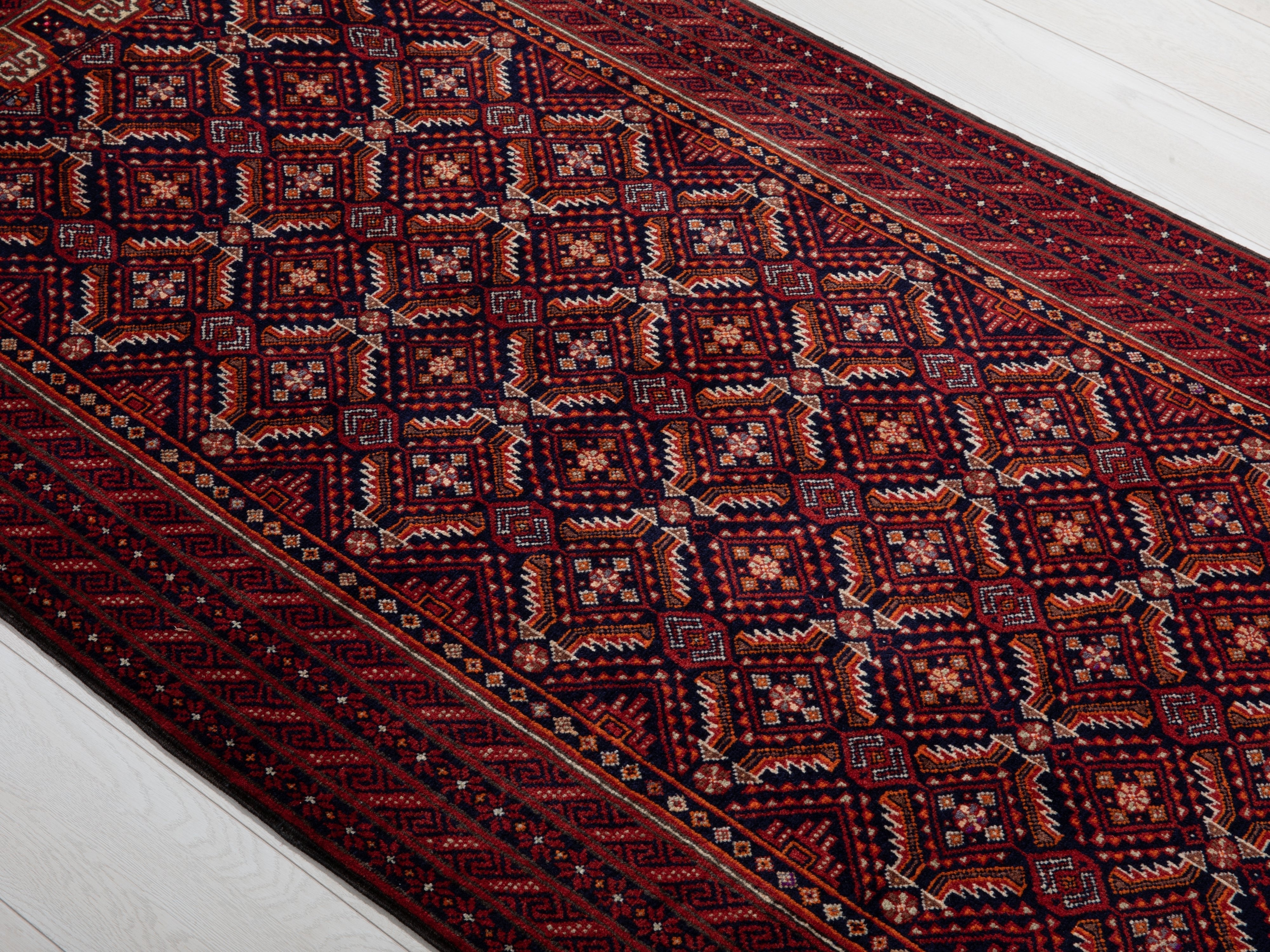 Hand-Knotted Vintage Wool Area Rug – 6' x 3' 3" (183 x 99 cm) - Yasi & Fara