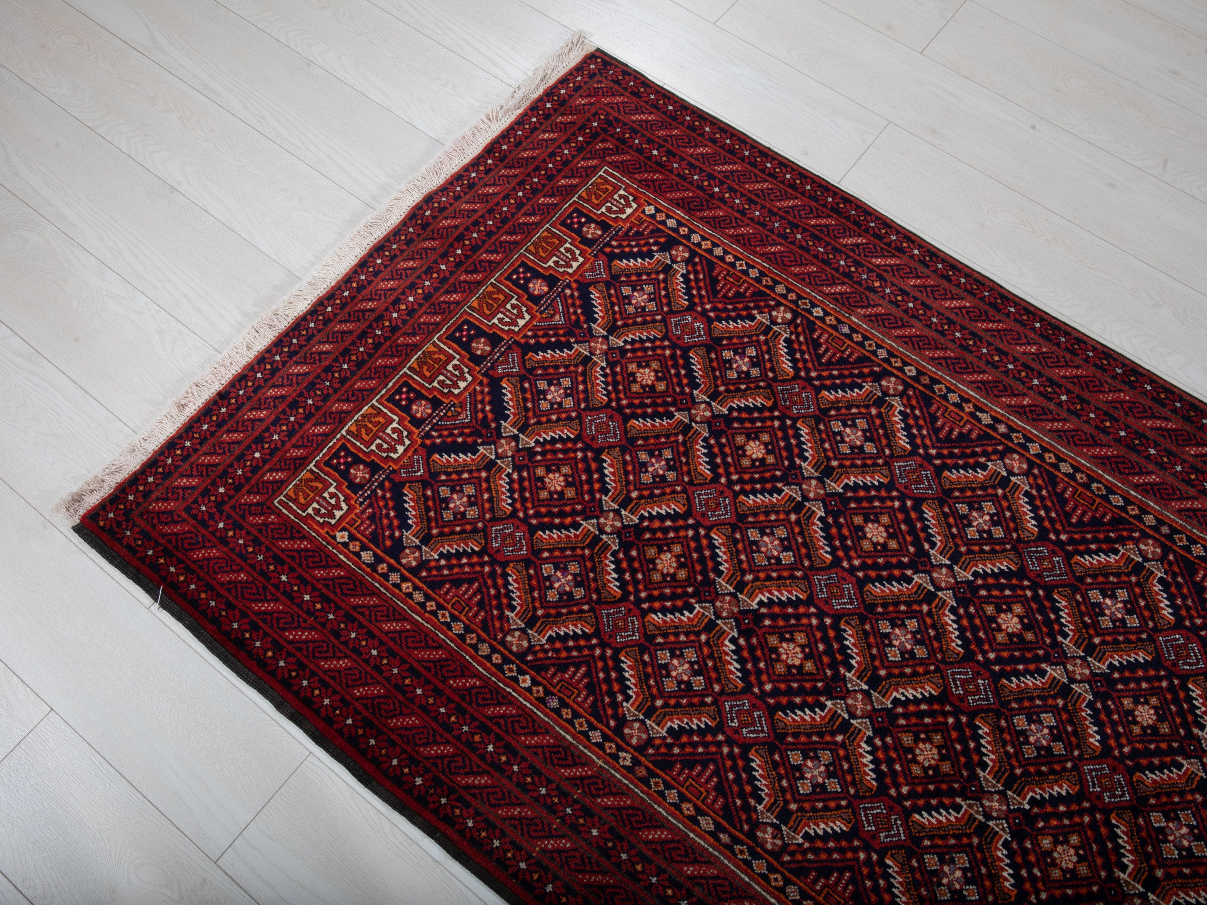 Hand-Knotted Vintage Wool Area Rug – 6' x 3' 3" (183 x 99 cm) - Yasi & Fara