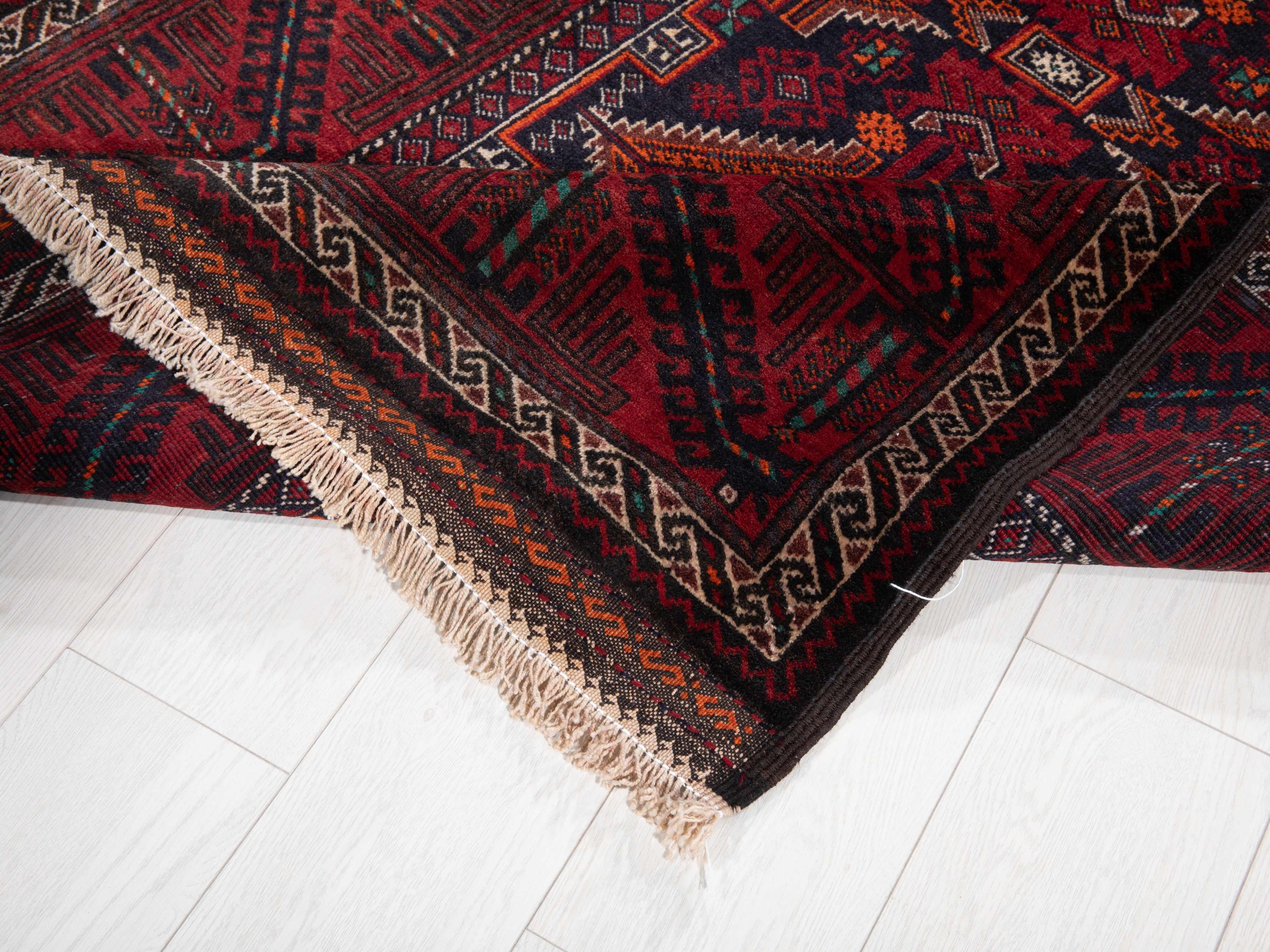 Hand-Knotted Vintage Wool Area Rug – 7' 3" x 3' 7" (220 x 109 cm) - Yasi & Fara