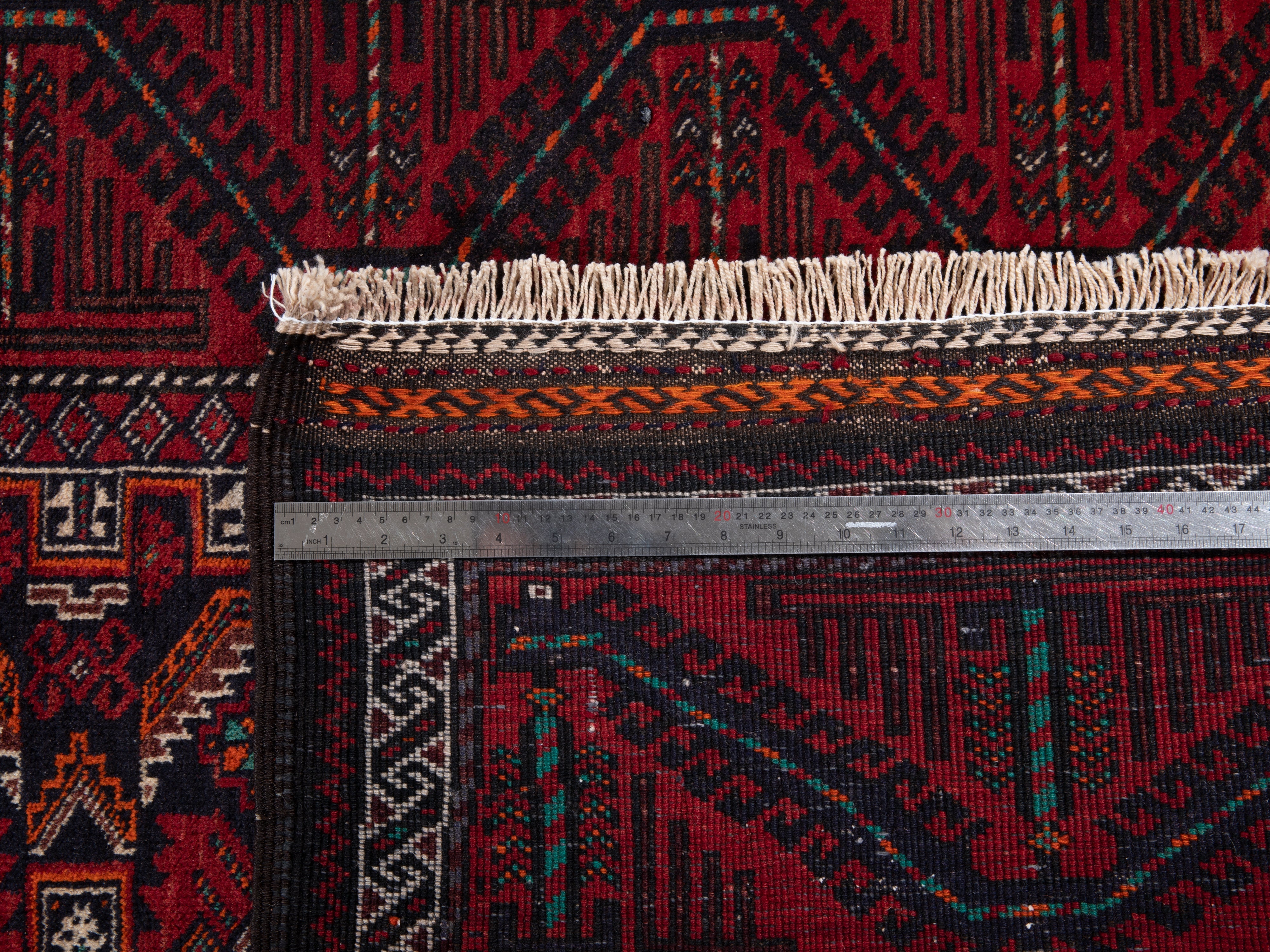 Hand-Knotted Vintage Wool Area Rug – 7' 3" x 3' 7" (220 x 109 cm) - Yasi & Fara