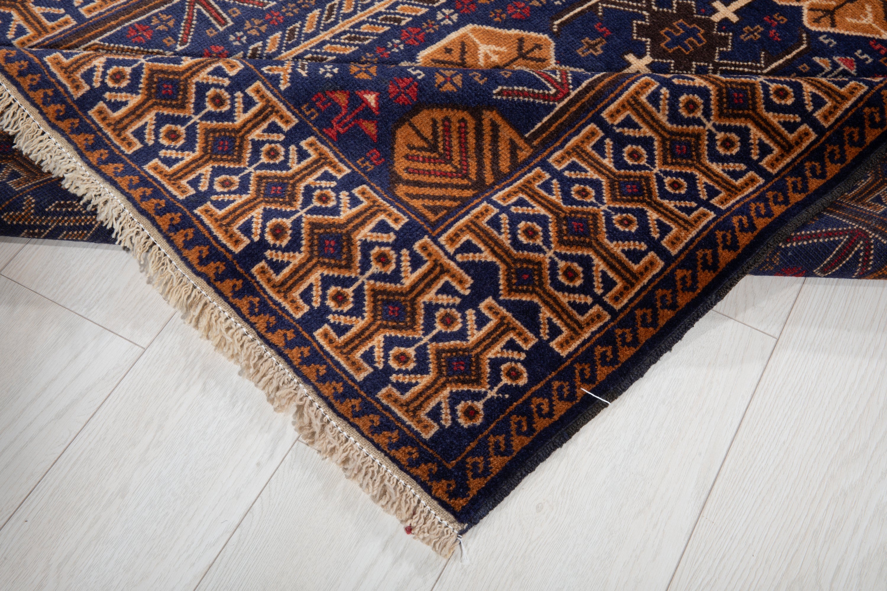 Hand-Knotted Vintage Wool Area Rug – 6' 10" x 3' 6" (209 x 108 cm) - Yasi & Fara