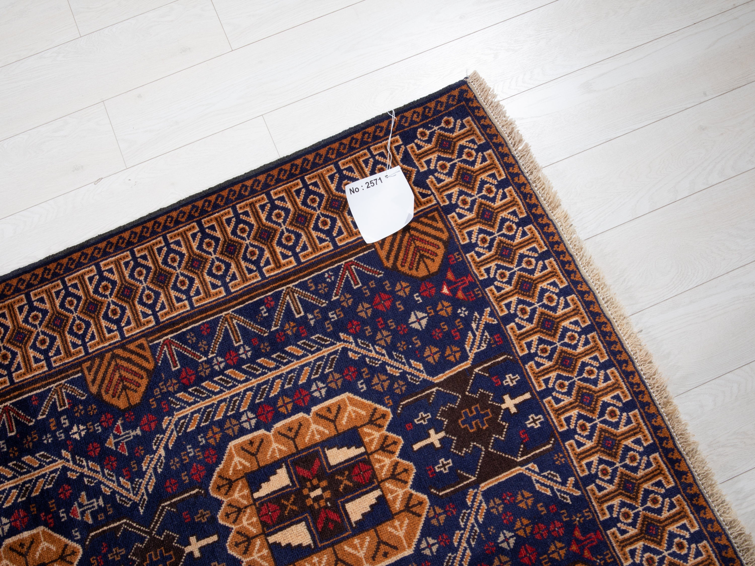 Hand-Knotted Vintage Wool Area Rug – 6' 10" x 3' 6" (209 x 108 cm) - Yasi & Fara